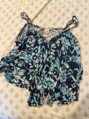 American Rag Blue Floral Print Spaghetti Strap Camisole